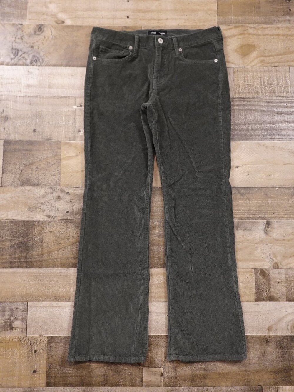 Lucky Brand‎ Sweet Mid Rise Boot Corduroy Pants Women’s 8 Olive Green